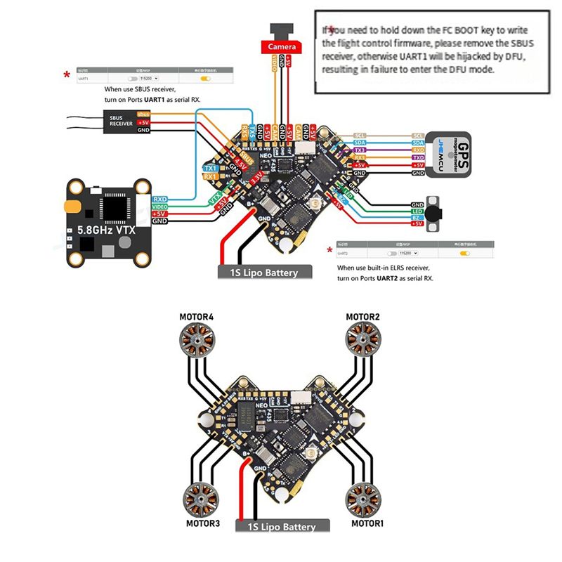 FBIL-F435 NEO 1S AIO Flight Co - огляд і ціна Drone Flight Controller
