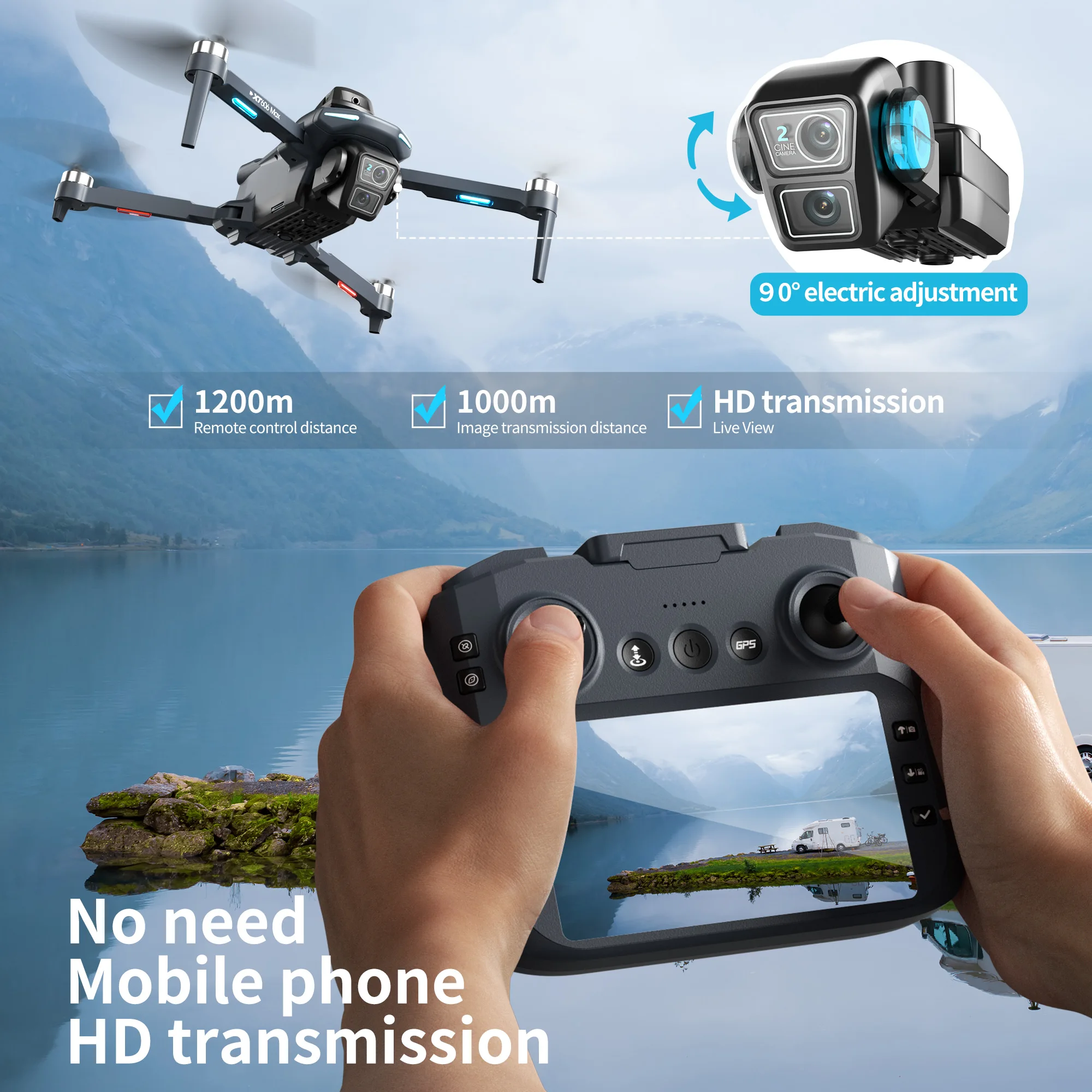 Original XT606 Drone Professio - огляд і ціна Drone Gps Mount