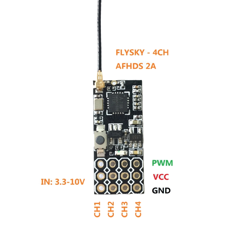 Flysky FS2A Mini Receiver 4CH  - огляд і ціна Drone Battery